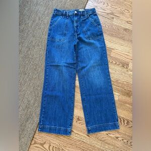 Universal Thread Wide Leg Patch Pocket Jeans Size 8 Long